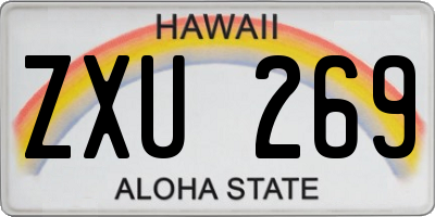 HI license plate ZXU269