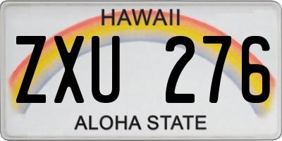 HI license plate ZXU276