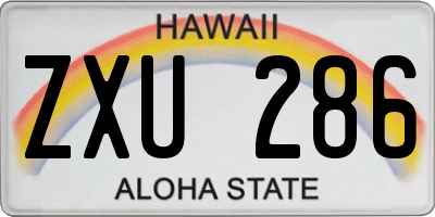 HI license plate ZXU286