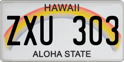 HI license plate ZXU303