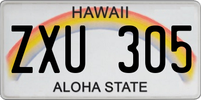 HI license plate ZXU305