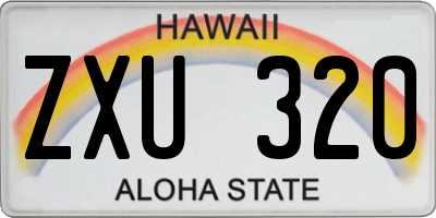 HI license plate ZXU320