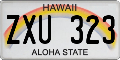 HI license plate ZXU323