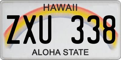 HI license plate ZXU338