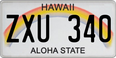 HI license plate ZXU340