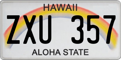 HI license plate ZXU357