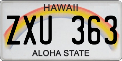 HI license plate ZXU363