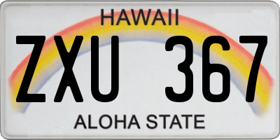HI license plate ZXU367