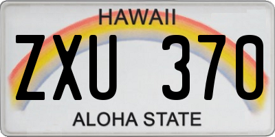 HI license plate ZXU370