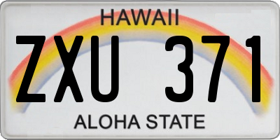 HI license plate ZXU371