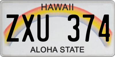 HI license plate ZXU374