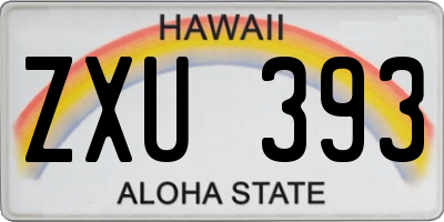 HI license plate ZXU393
