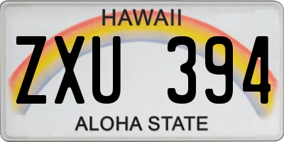 HI license plate ZXU394