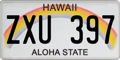 HI license plate ZXU397