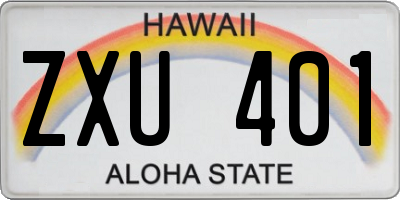 HI license plate ZXU401