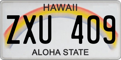 HI license plate ZXU409