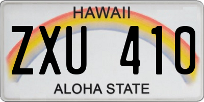 HI license plate ZXU410