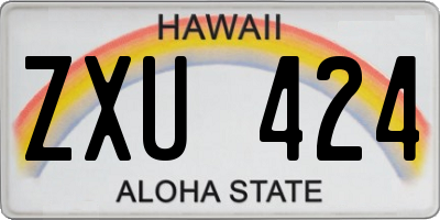HI license plate ZXU424