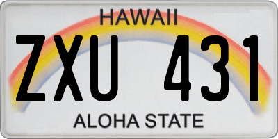 HI license plate ZXU431