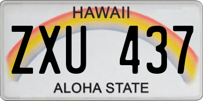 HI license plate ZXU437