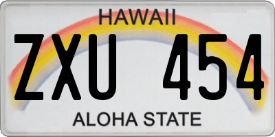 HI license plate ZXU454