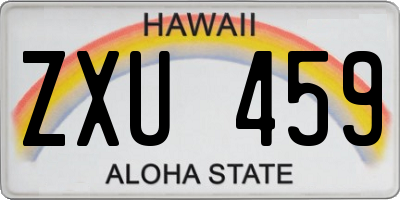 HI license plate ZXU459
