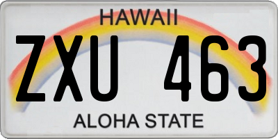 HI license plate ZXU463