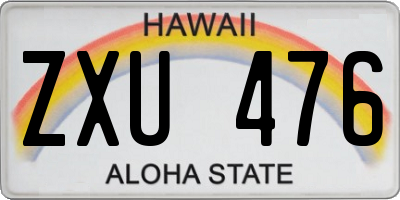 HI license plate ZXU476