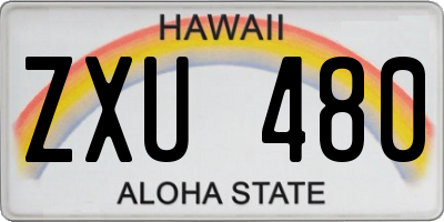 HI license plate ZXU480