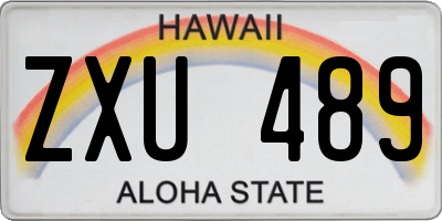 HI license plate ZXU489