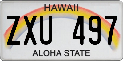 HI license plate ZXU497