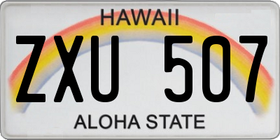 HI license plate ZXU507