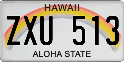 HI license plate ZXU513