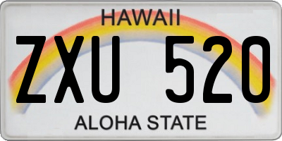HI license plate ZXU520