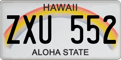HI license plate ZXU552