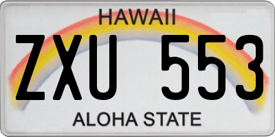HI license plate ZXU553