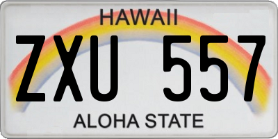 HI license plate ZXU557