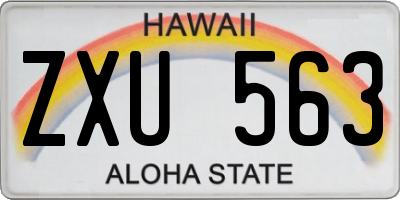 HI license plate ZXU563