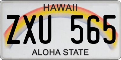 HI license plate ZXU565