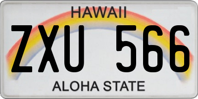 HI license plate ZXU566