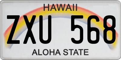 HI license plate ZXU568