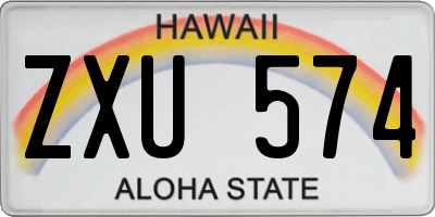 HI license plate ZXU574
