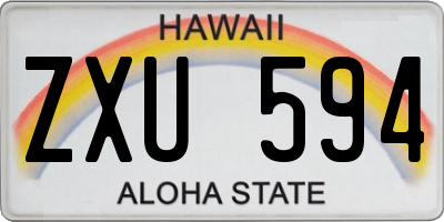 HI license plate ZXU594