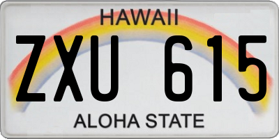 HI license plate ZXU615