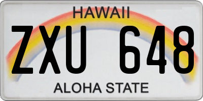 HI license plate ZXU648