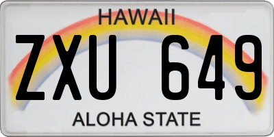 HI license plate ZXU649