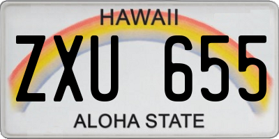 HI license plate ZXU655