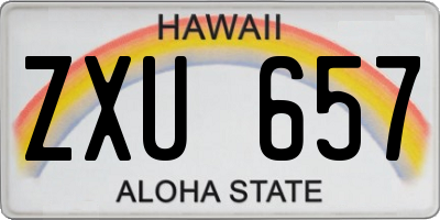 HI license plate ZXU657