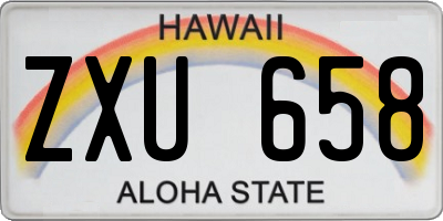 HI license plate ZXU658