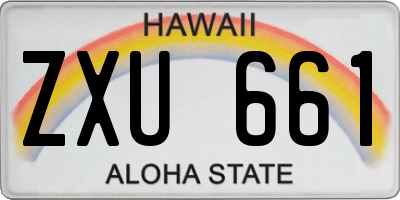 HI license plate ZXU661